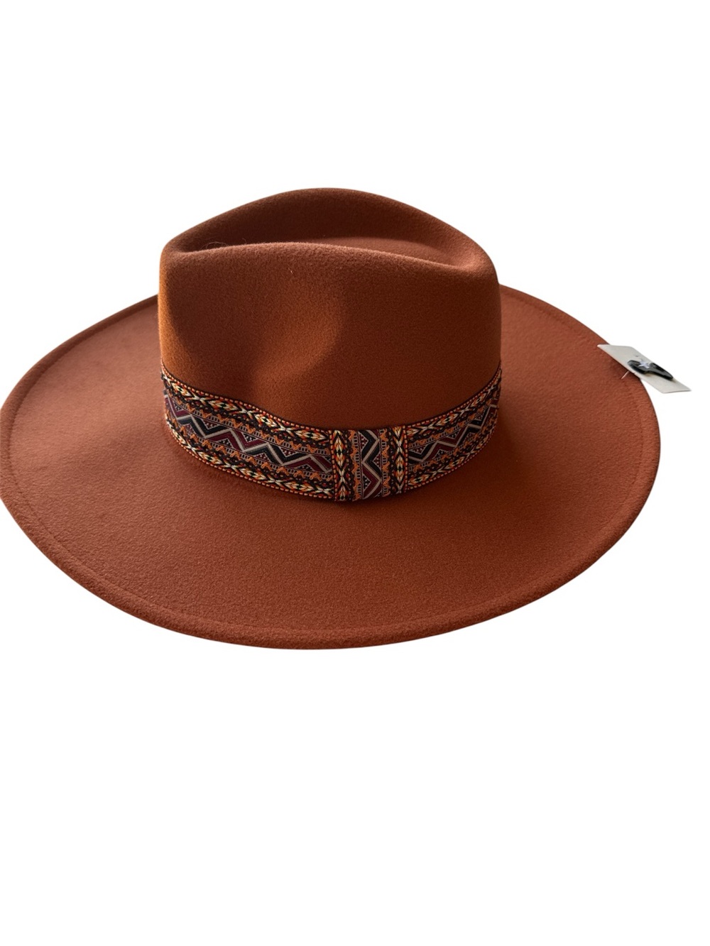 STYLINE Rust Wide Brim Rancher Hat Boho Western Fedora - Picture 2 of 8